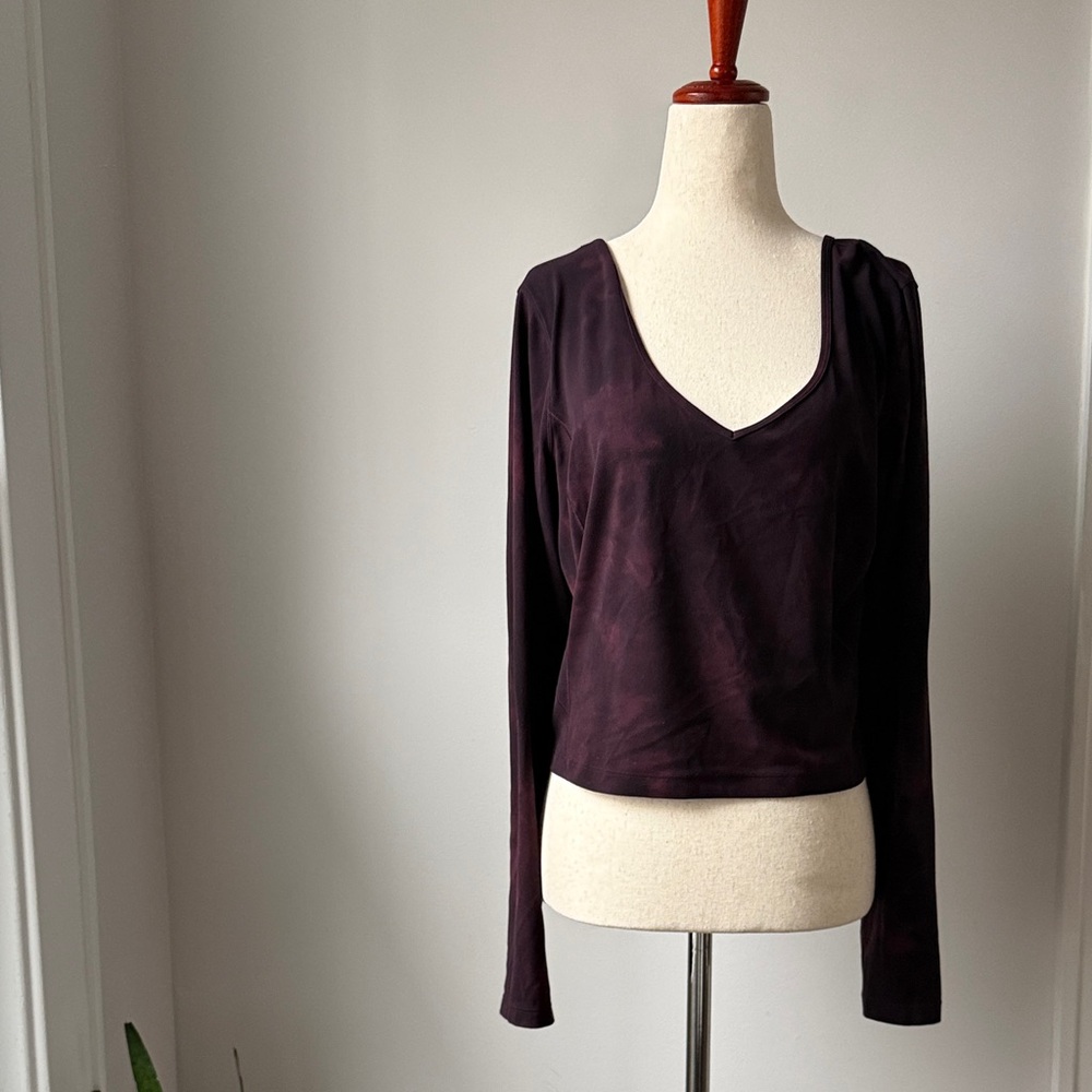lululemon athletica Aligh Long Sleeve Top - Diamond Dye Size 12